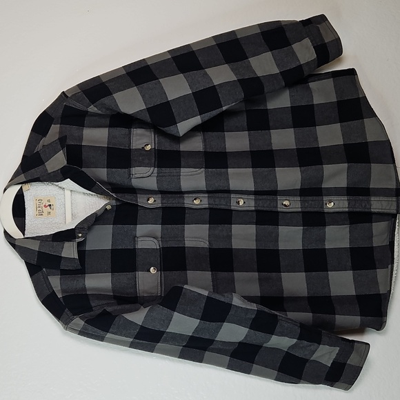 RedHead Charcoal and Black Checkered Button Down Shirt - Picture 1 of 9